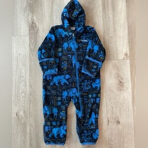 Baby boy fleece snowsuit
